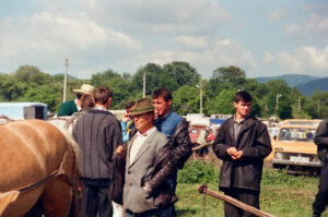 Ukrainian farmers and merchants at Kosiv Market - Ukraine