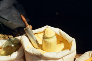 Mămăligă - Kukuruza - Polenta at Kosiv Market - Ukraine