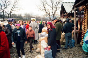 Customers at Kosiv Market - Ukraine